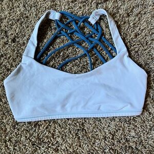 Lululemon gray and Blue Strappy Sports Bra